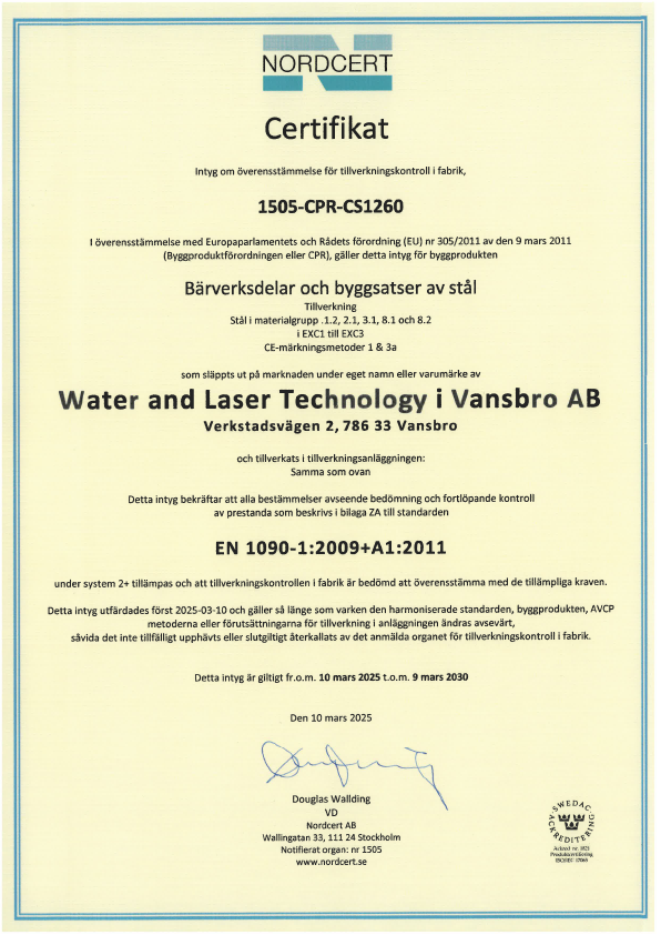 1090-1 CS1260 Water and Laser Technology i Vansbro AB